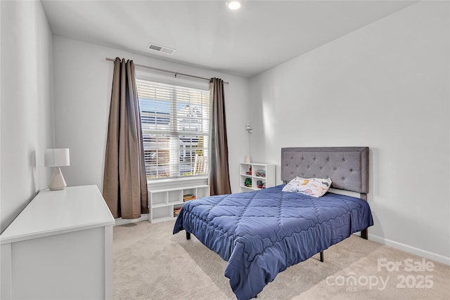 view of carpeted bedroom