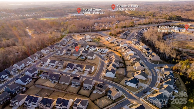 birds eye view of property