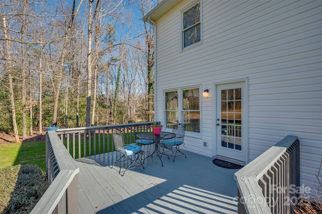 view of wooden deck