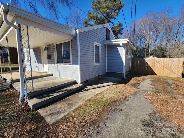 view of side of property