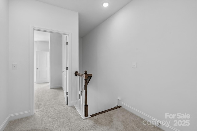 143 Cherry Springs Ln Unit 13-C, Asheville, NC 28804 - hall with an upstairs landing and carpet floors