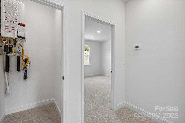 143 Cherry Springs Ln Unit 13-C, Asheville, NC 28804 - hall with carpet and water heater