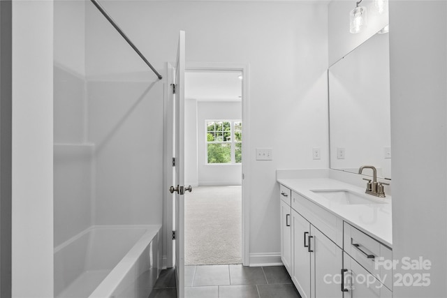 143 Cherry Springs Ln Unit 13-C, Asheville, NC 28804 - full bathroom featuring vanity, tile patterned floors, and shower / bathtub combination