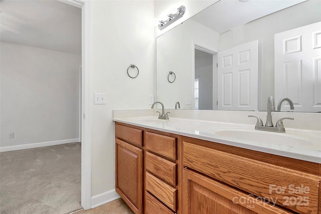 bathroom with vanity