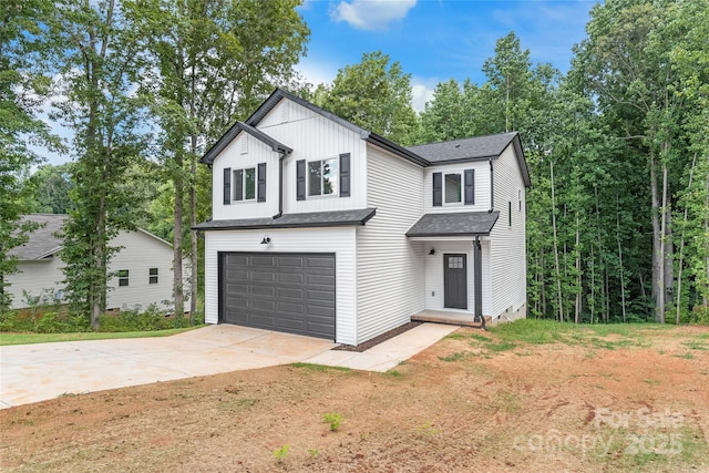 view of front of house featuring a garage