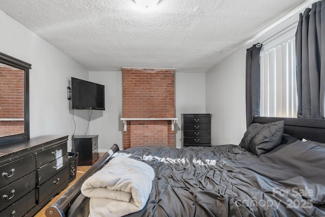 bedroom featuring a textured ceiling