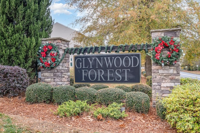 view of community sign