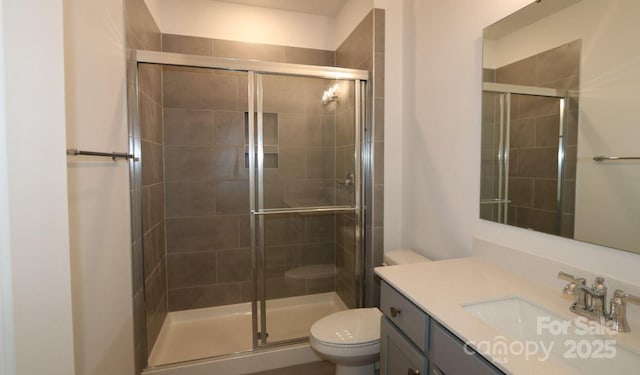1136 Yellow Springs Dr, Huntersville, NC 28078 - full bath featuring a shower stall, toilet, and vanity