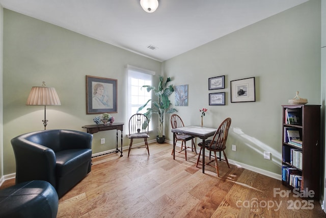 interior space with light wood-type flooring