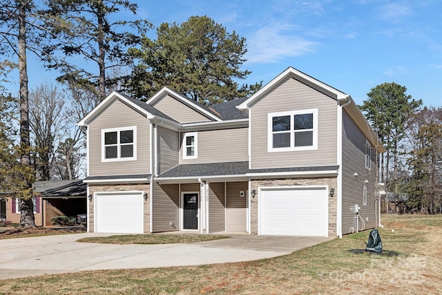 view of front of home featuring a garage