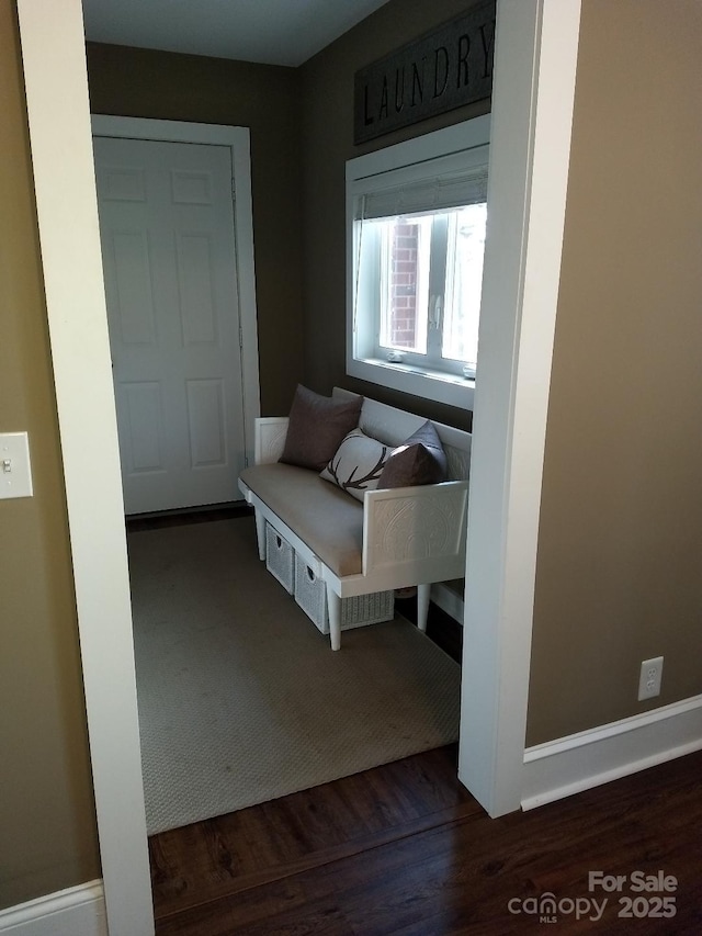 interior space featuring dark hardwood / wood-style flooring