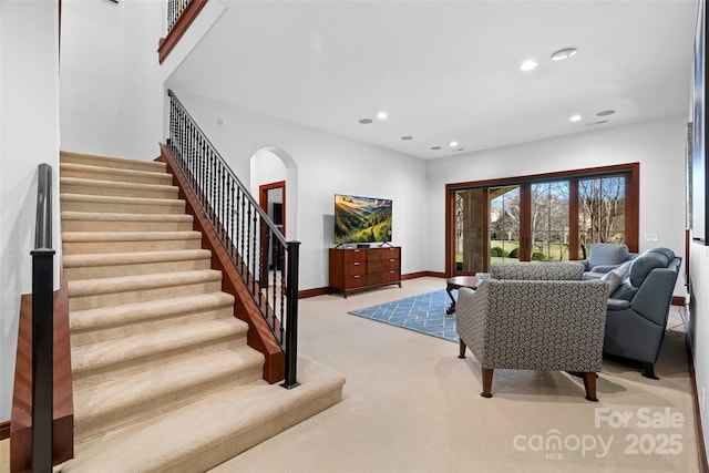 view of carpeted living room