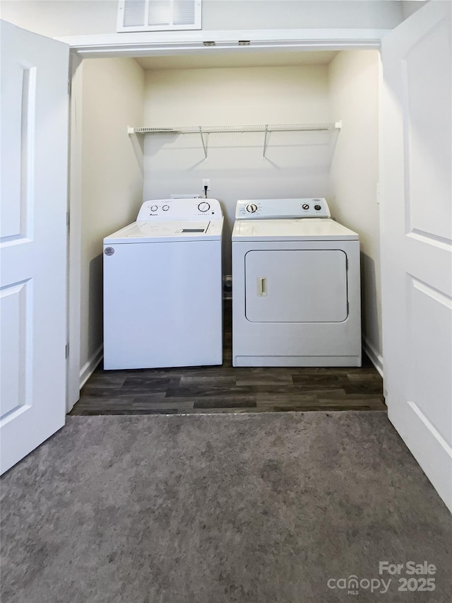 laundry area featuring washer and dryer