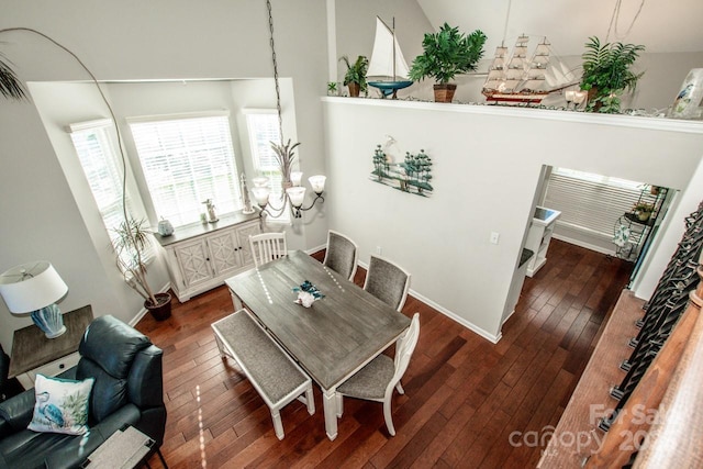 dining room featuring dark hardwood / wood-style flooring