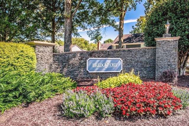 view of community sign