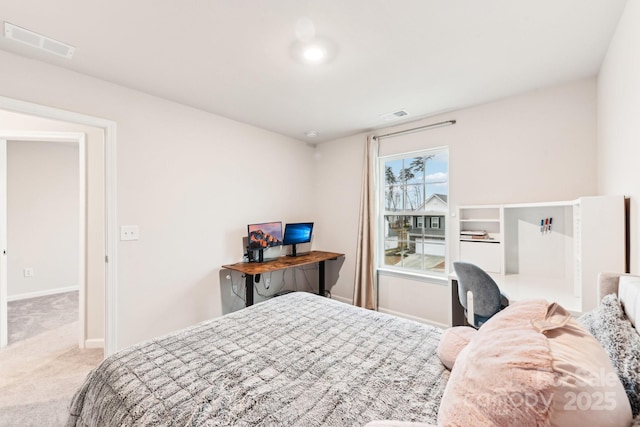 bedroom with carpet floors