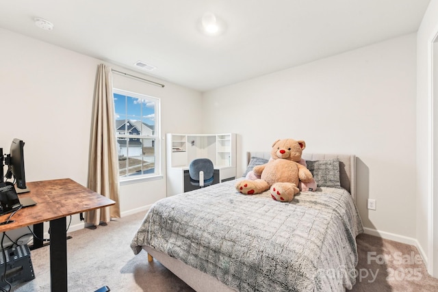 view of carpeted bedroom