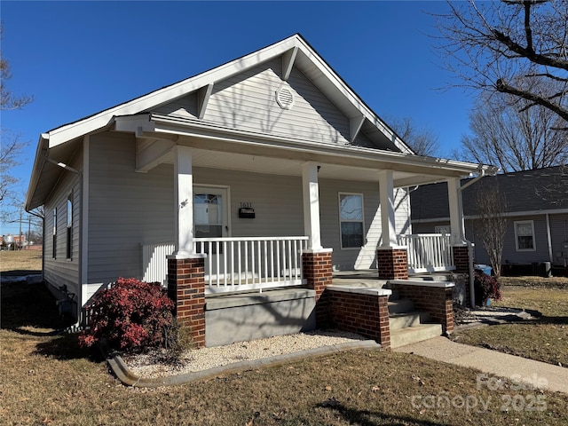 bungalow-style home with a porch