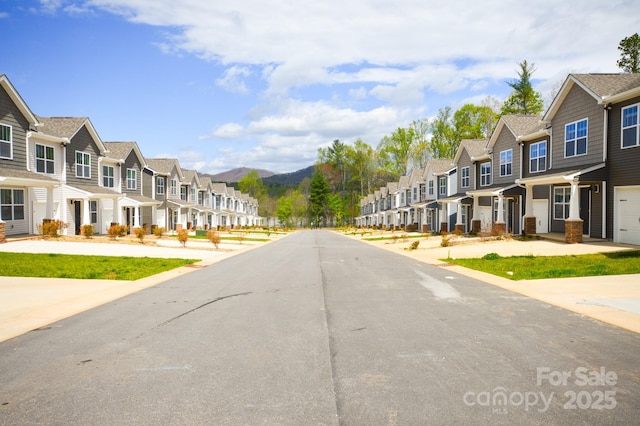 view of street with a residential view