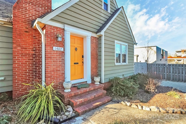 view of doorway to property