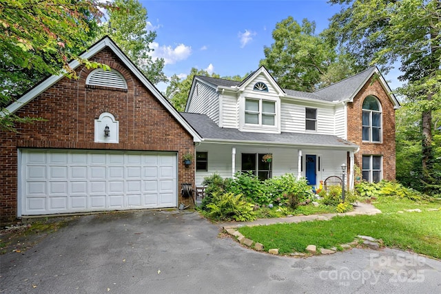 front of property featuring a garage