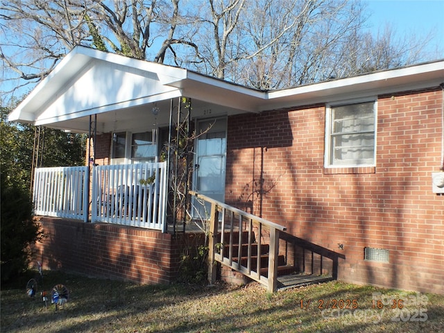 exterior space with a porch