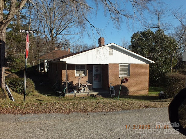 view of single story home