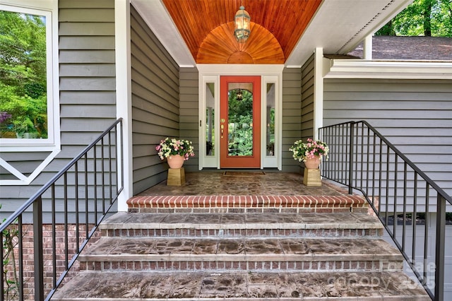 view of doorway to property