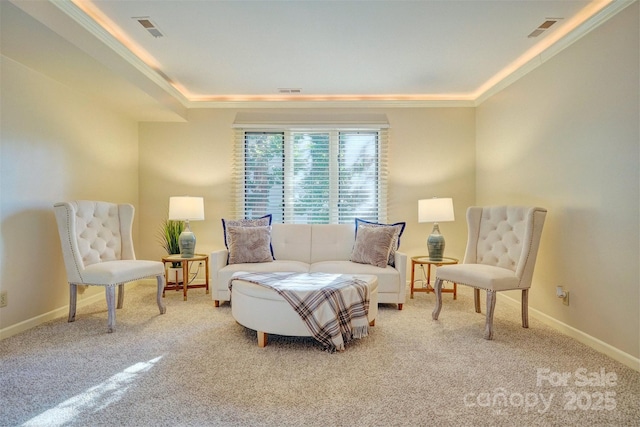 92 Heritage Dr, Clover, SC 29710 - sitting room featuring baseboards, visible vents, and carpet floors