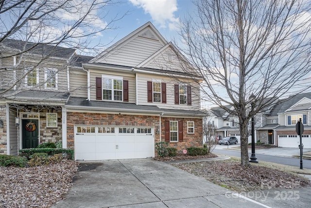 view of front of home featuring a garage