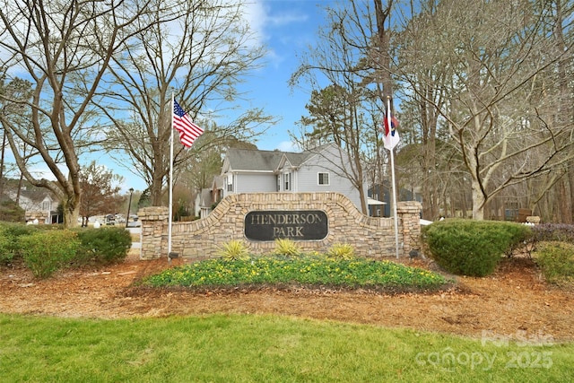 view of community sign