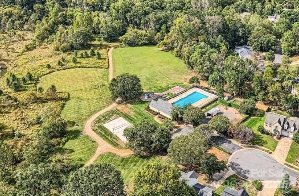 drone / aerial view featuring a rural view