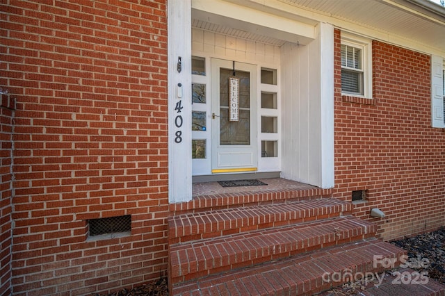 view of doorway to property