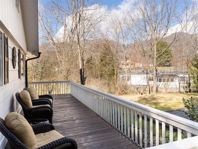 view of wooden terrace