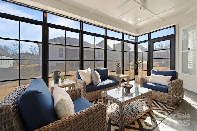 sunroom / solarium featuring a wealth of natural light