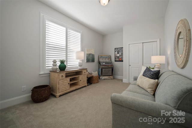 view of carpeted living room