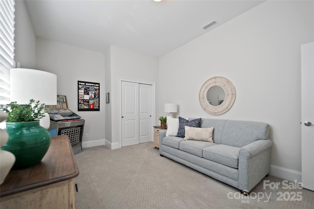 view of carpeted living room