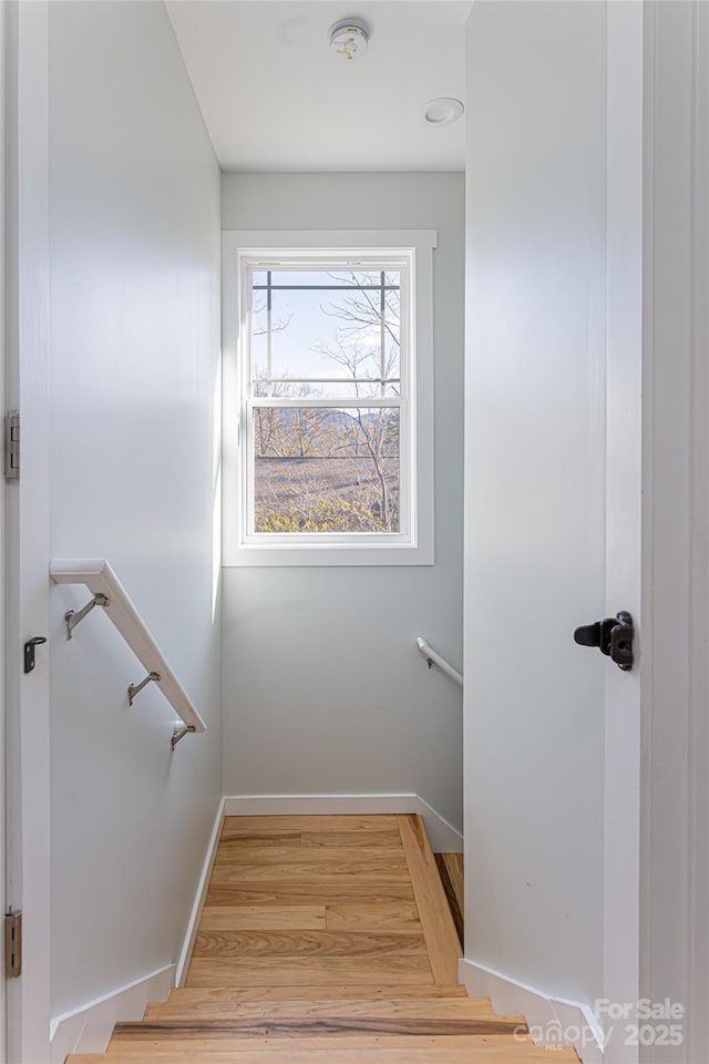 7 Pineview Rd, Fairview, NC 28730 - stairway with wood finished floors and baseboards