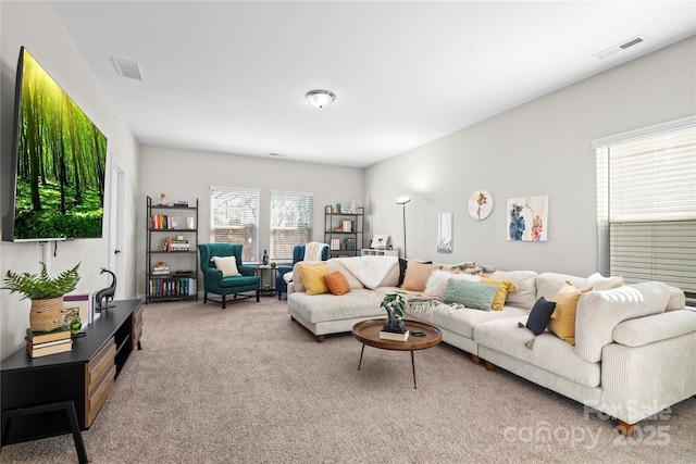 view of carpeted living room