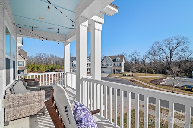 balcony with covered porch