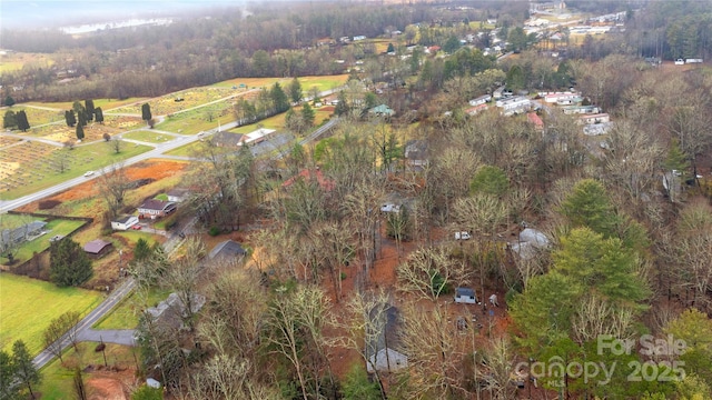 drone / aerial view featuring a rural view