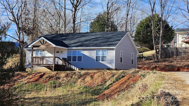 view of front of home