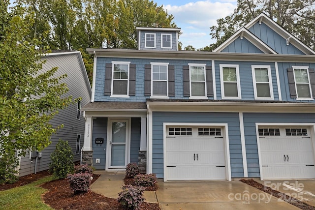 view of front of house featuring a garage