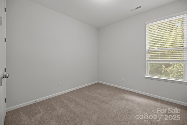 unfurnished room featuring carpet