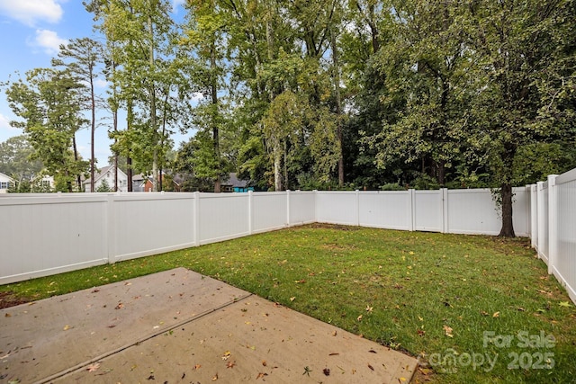 view of yard featuring a patio