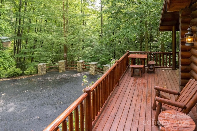 view of wooden terrace