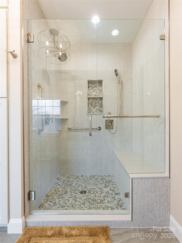 bathroom with walk in shower