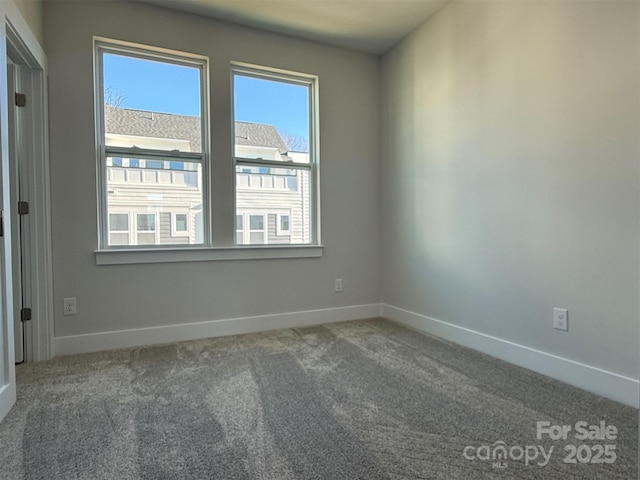 unfurnished room with carpet floors