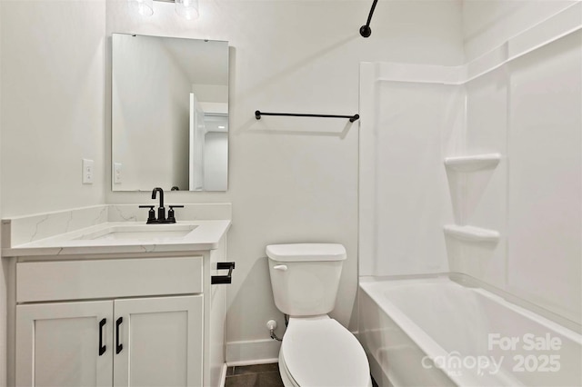 1227 E 34th St Unit Csw0420, Charlotte, NC 28205 - full bathroom with toilet, vanity, baseboards, and tub / shower combination