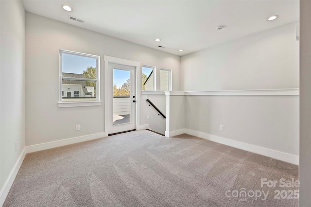 1227 E 34th St Unit Csw0420, Charlotte, NC 28205 - unfurnished room with carpet, baseboards, and recessed lighting